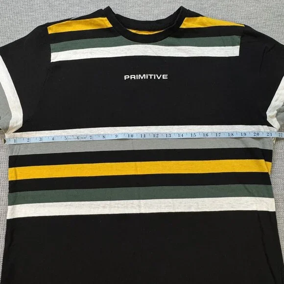 Primitive Skateboarding Striped Short-Sleeve T-Shirt Multicolor Top Mens Medium - Picture 6 of 9
